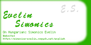 evelin simonics business card